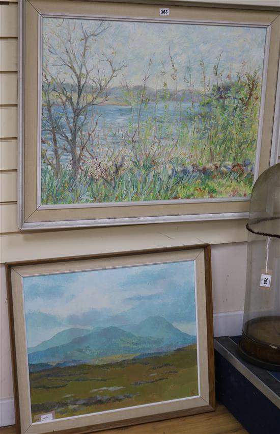 Evelyn Street (20th century), Connemara III, initialled l.r., oil on canvas and another landscape oil on canvas by Marion Smith